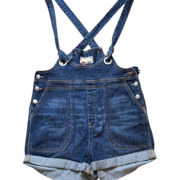 ANTHROPOLOGIE BY PILCRO DENIM OVERALL SHORTS SZ 29 - Picture 1 of 9